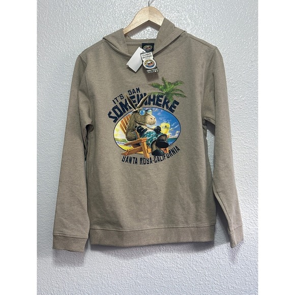 The Duck Company Other - NWT The Duck Company Santa Rosa CA Its 5AM Somewhere Graphic Hoodie Tan S